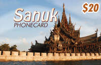 Sanuk Phone Card $20 - International Calling Cards